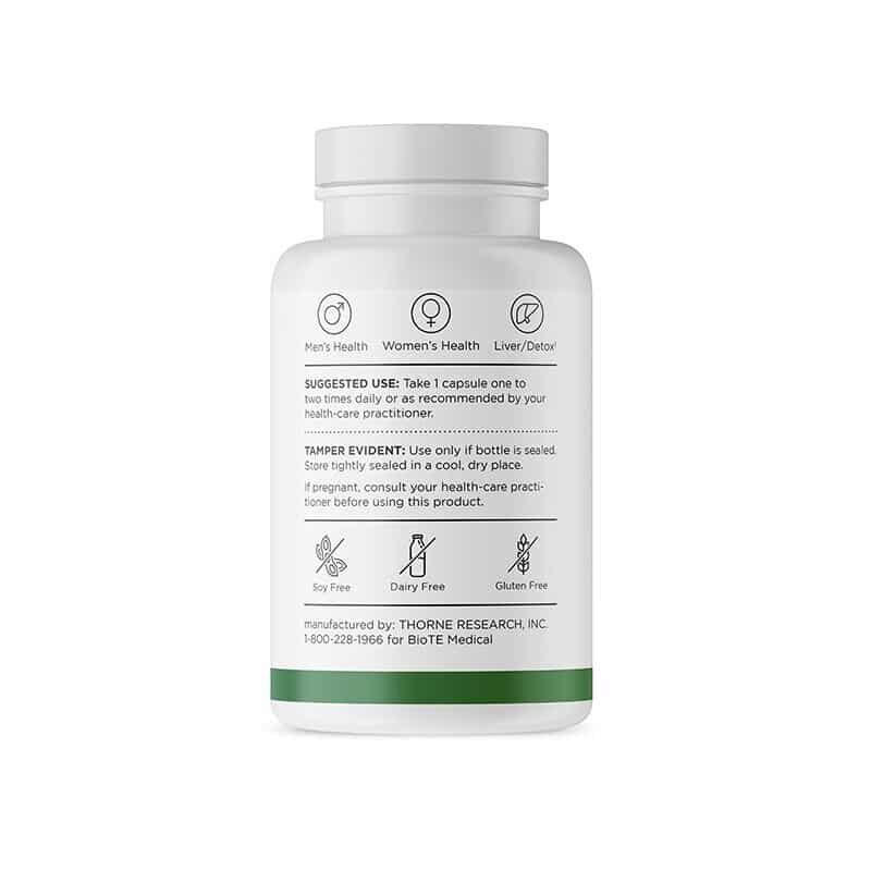 Opaque supplement bottle from BioTE, DIM SGS Plus, Directions