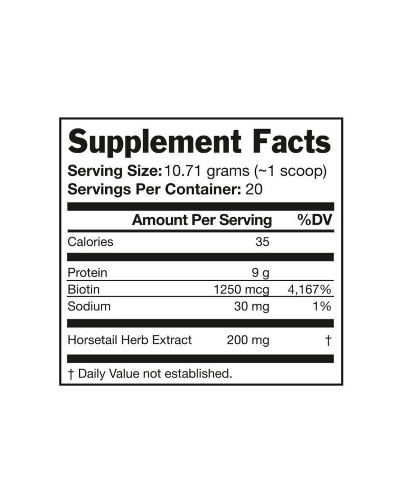 Wholy Dose Supplement Mix Collagen Unflavored Supplement Facts