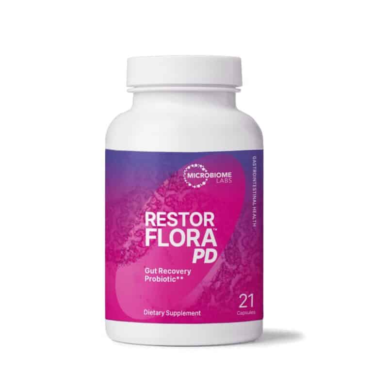 Microbiome Labs Restor Flora PD Gut Recovery Probiotic GI Health Supplement 21 Capsules