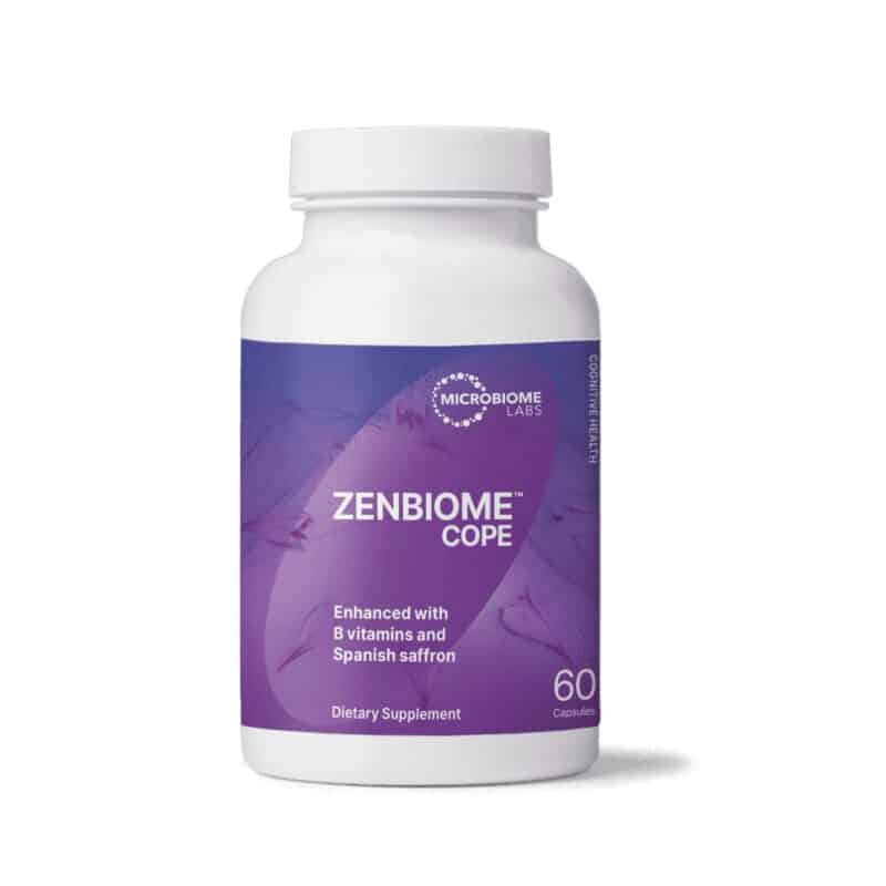 Microbiome Labs Zenbiome Cope Enhanced with B vitamins and Spanish saffron for cognitive health 60 capsules