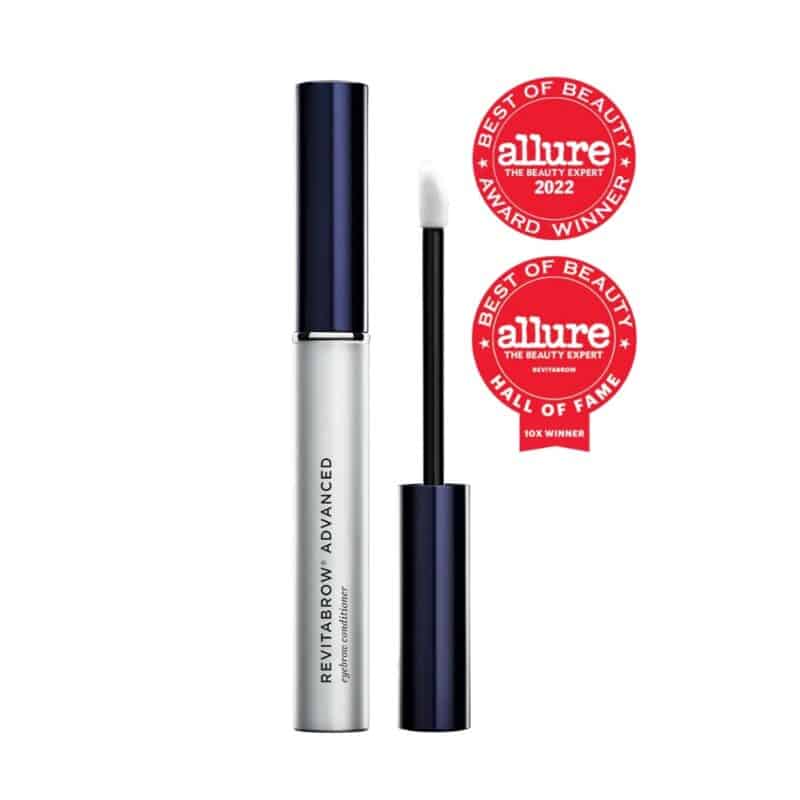 Revitabrow Advanced Eyebrow Conditioner with two Allure Badges for Best of Beauty 2022 and Best of Beauty Hall of Fame